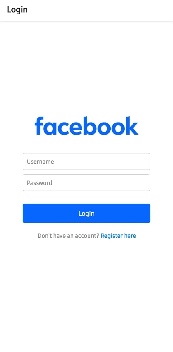 Facebook Clone Mobile App